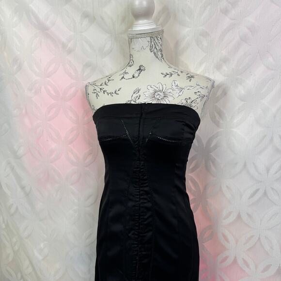 Ted Baker London Black Hook Eye Front Bodycon Strapless Dress Size 2 - Picture 5 of 16